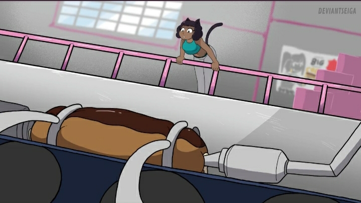 This screenshot is taken from the deviantseiga catgirl video