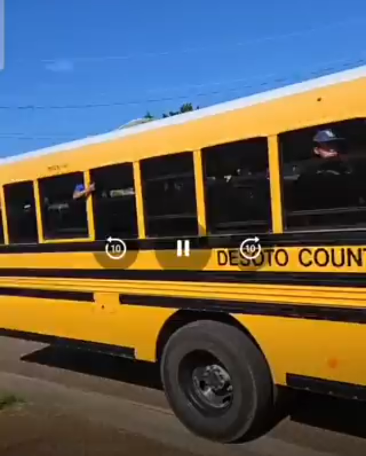 This screenshot is taken from the desoto county bus driver video